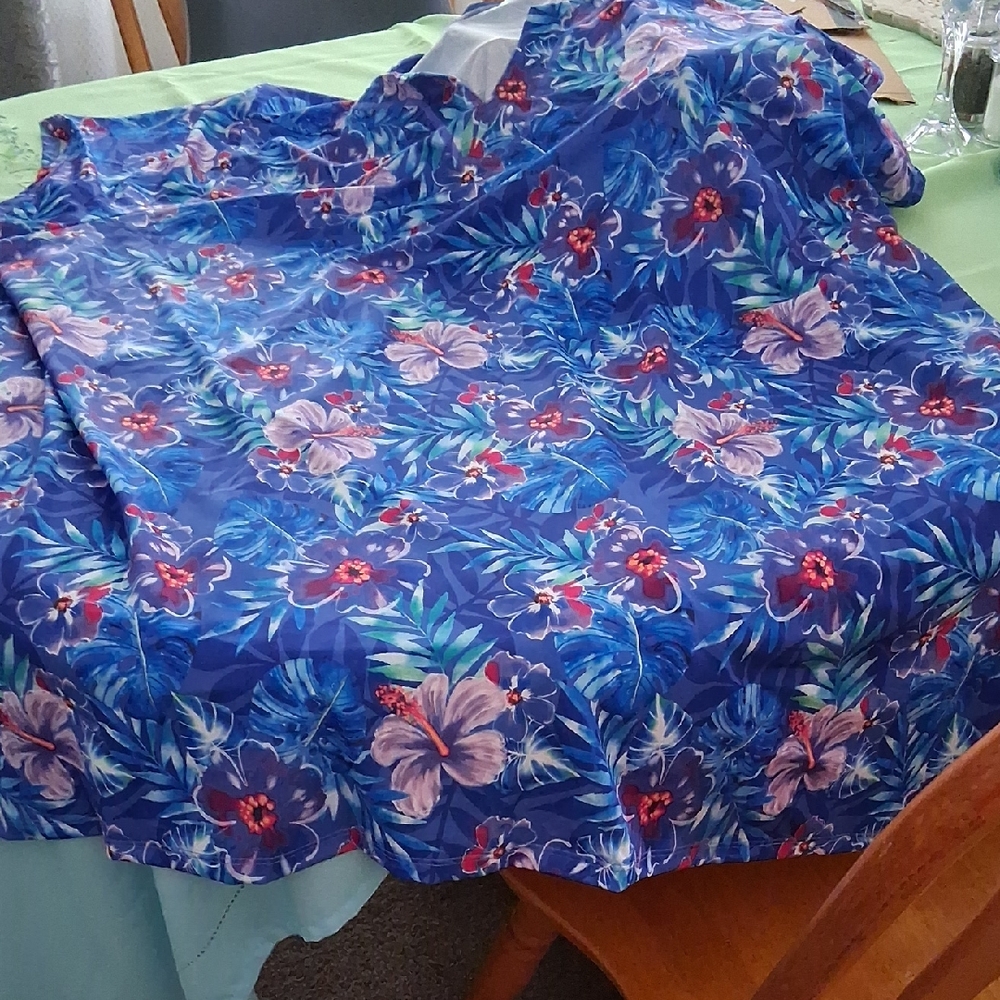 Floral Blue Swim Coverup